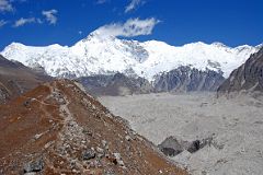 10 Cho Oyu Ridge Late Morning From Nguzumpa Glacier Terminal Moraine Above Gokyo